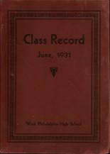 West Philadelphia High School 1931 yearbook cover photo
