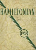 Hamilton High School 1958 yearbook cover photo