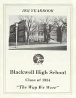 Blackwell High School 1934 yearbook cover photo