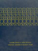 Central Catholic High School 1974 yearbook cover photo