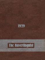 Haverling High School 1929 yearbook cover photo