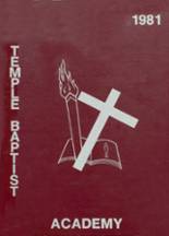 Temple Baptist Academy 1981 yearbook cover photo