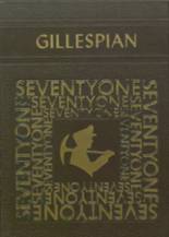 Gillespie Community High School 1971 yearbook cover photo
