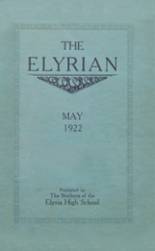 Elyria High School 1922 yearbook cover photo