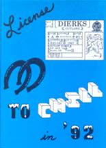 Dierks High School 1992 yearbook cover photo