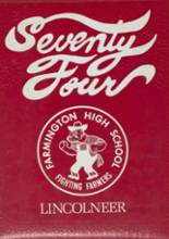 Farmington High School 1974 yearbook cover photo