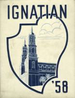 St. Ignatius College Preparatory School 1958 yearbook cover photo
