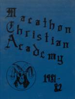 Marathon Christian Academy 1982 yearbook cover photo