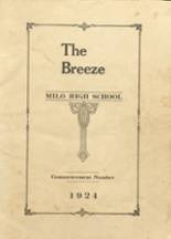 Milo High School 1924 yearbook cover photo