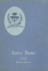 Notre Dame High School 1932 yearbook cover photo