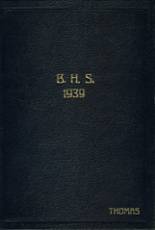 Belleville High School 1939 yearbook cover photo