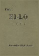 Shortsville High School 1939 yearbook cover photo