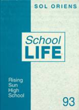 Rising Sun High School 1993 yearbook cover photo