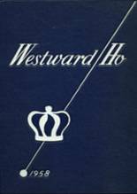 West High School 1958 yearbook cover photo